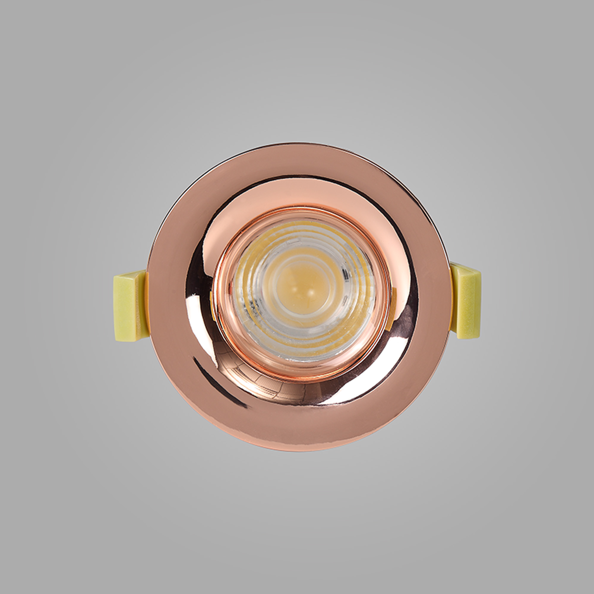 Bruve 9 Tridonic powered 9W 4000K 700lm 36° LED Engine,250mA , CRI>90 LED Engine Rose Gold Fixed Round Recessed Downlight, Inner Glass cover, IP65 DM201497  Dlux Bruve 9 IP65